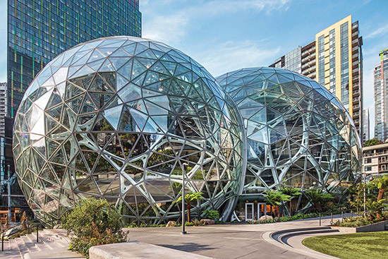 Amazon Spheres | Solarban® 60 Starphire® Glass